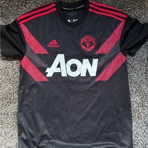 Adidas Black and Red Manchester United Jersey